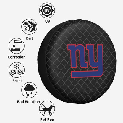 New York Giants Grid background car tire waterproof dustproof protective cover
