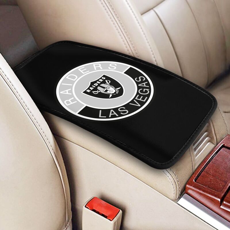 Car armrest box pad Las Vegas Raiders Printed central armrest box elbow pad