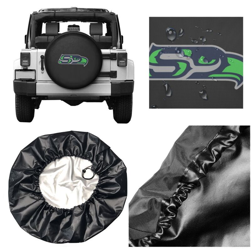 Seattle Seahawks 4 Printing tire protection cover car sun protection tire protection covers