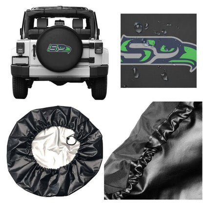 Seattle Seahawks 4 Printing tire protection cover car sun protection tire protection covers