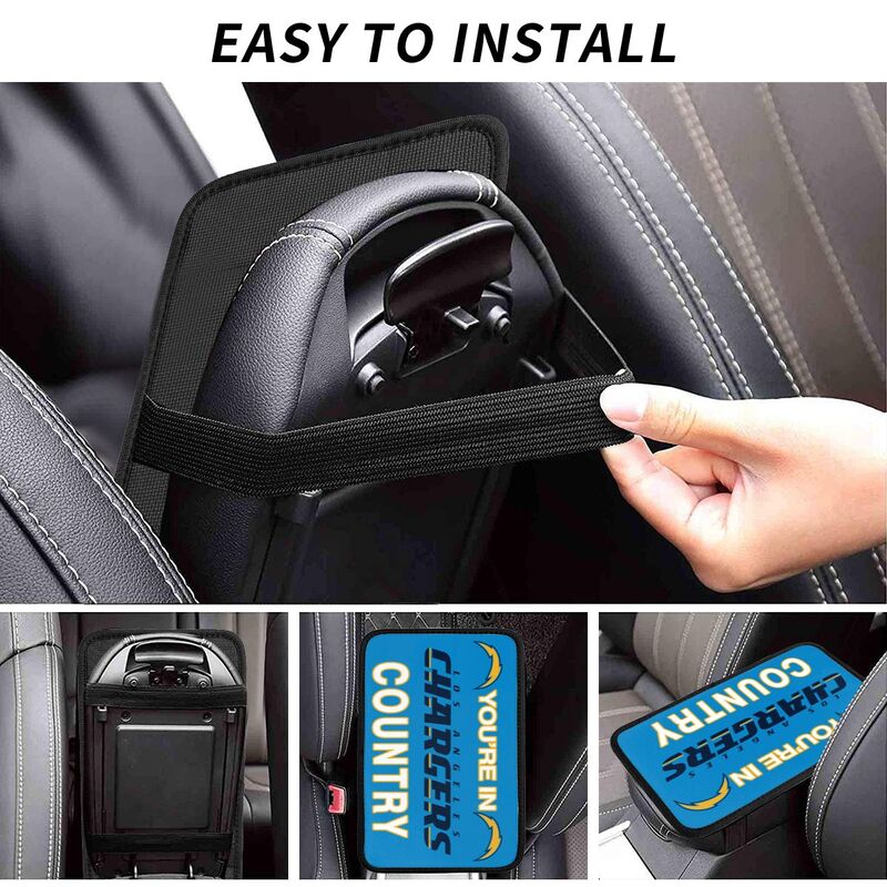 San Diego Chargers Printed car armrest box pad elbow support pad