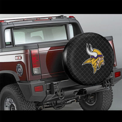 Minnesota VikingsGrid background car tire waterproof dustproof protective cover