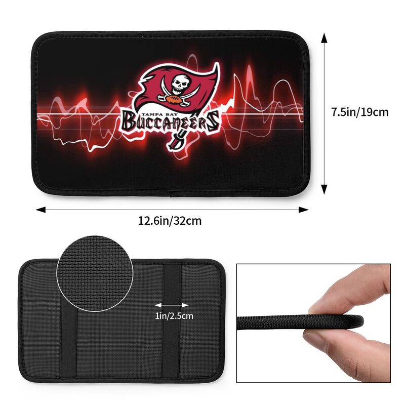 Car armrest box pad Tampa Bay Buccaneers 5 Printed center armrest box pad protective pad