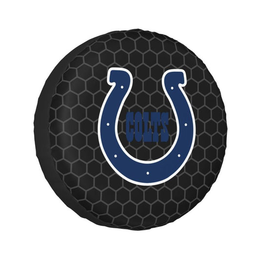 Indianapolis Colts Grid printed car tire cover dustproof and waterproof tire cover