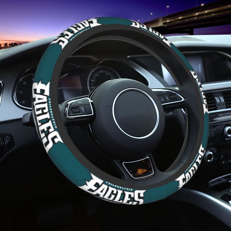 Philadelphia Eagles Printed breathable elastic steering wheel cover anti slip cover