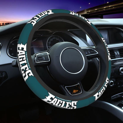 Philadelphia Eagles Printed breathable elastic steering wheel cover anti slip cover