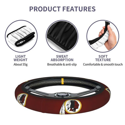 Washington Commanders 1 Printed breathable elastic steering wheel protective cover