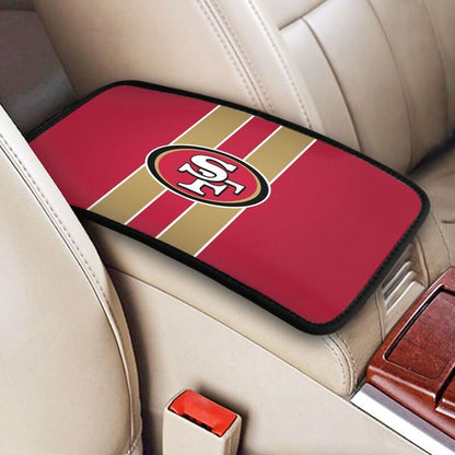 Car armrest box pad San Francisco 49ers 6 Printed central armrest box cushion protective pad