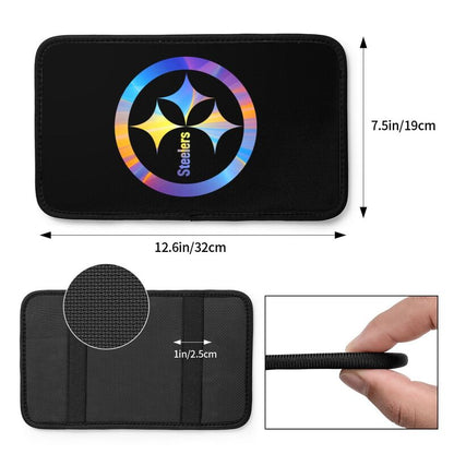 Car armrest box pad Pittsburgh Steelers 8 Printed central armrest box cushion protective pad