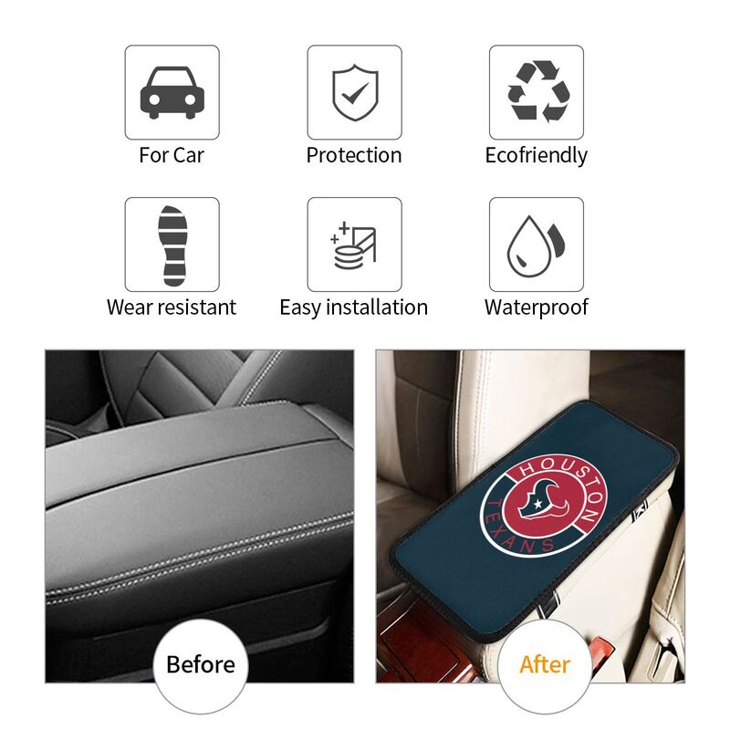 Houston Texans print car armrest protective cover Car center console armrest pad