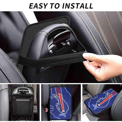 Car armrest box pad Buffalo Bills 4 Printed central armrest box cushion protective pad