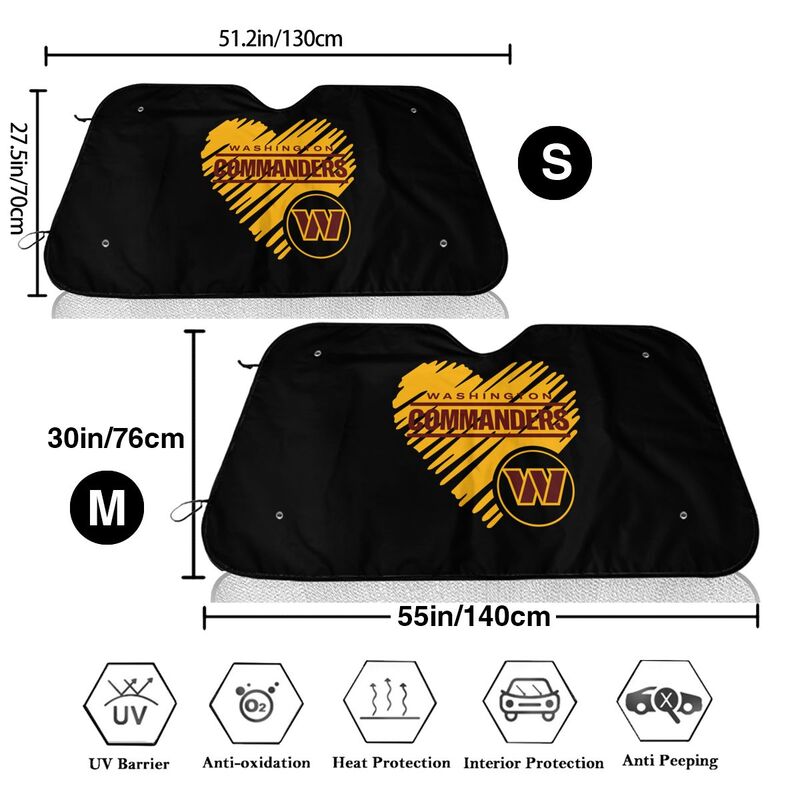 Washington Redskins Printing is suitable car front windshield sunshades Car windshield sunshades