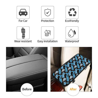 Detroit Lions Printing car armrest box protective pad