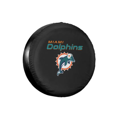 Miami Dolphins 2 Car tire protective cover waterproof and dustproof tire cover
