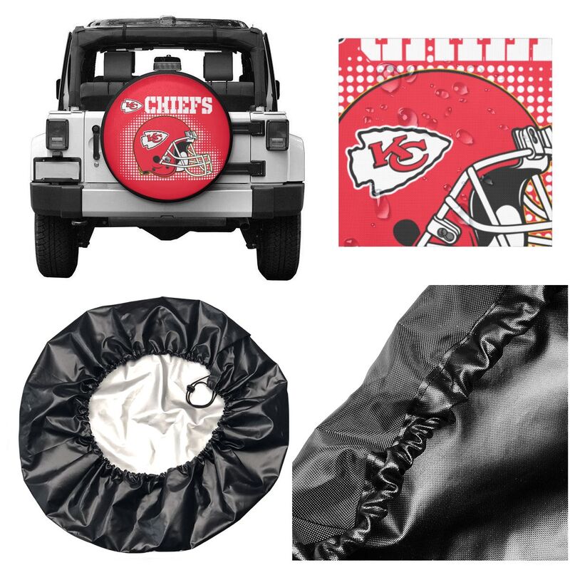 Kansas City Chiefs Printed tire protection cover car sun protection tire protection cover