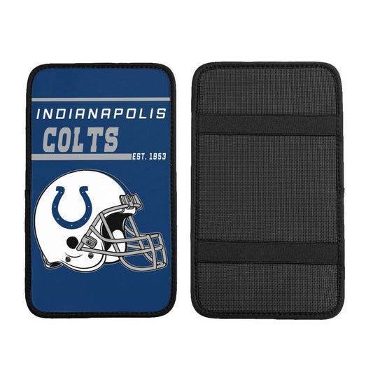 Indianapolis Colts Print car armrest box cushion armrest protective cover