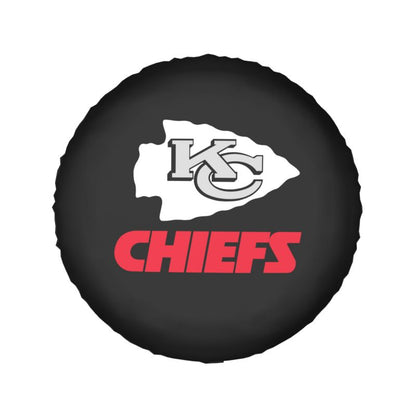 Kansas City Chiefs 2 Car tire protective cover waterproof and dustproof tire cover