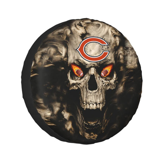 Chicago Bears print Skull print car tire cover tire dust cover