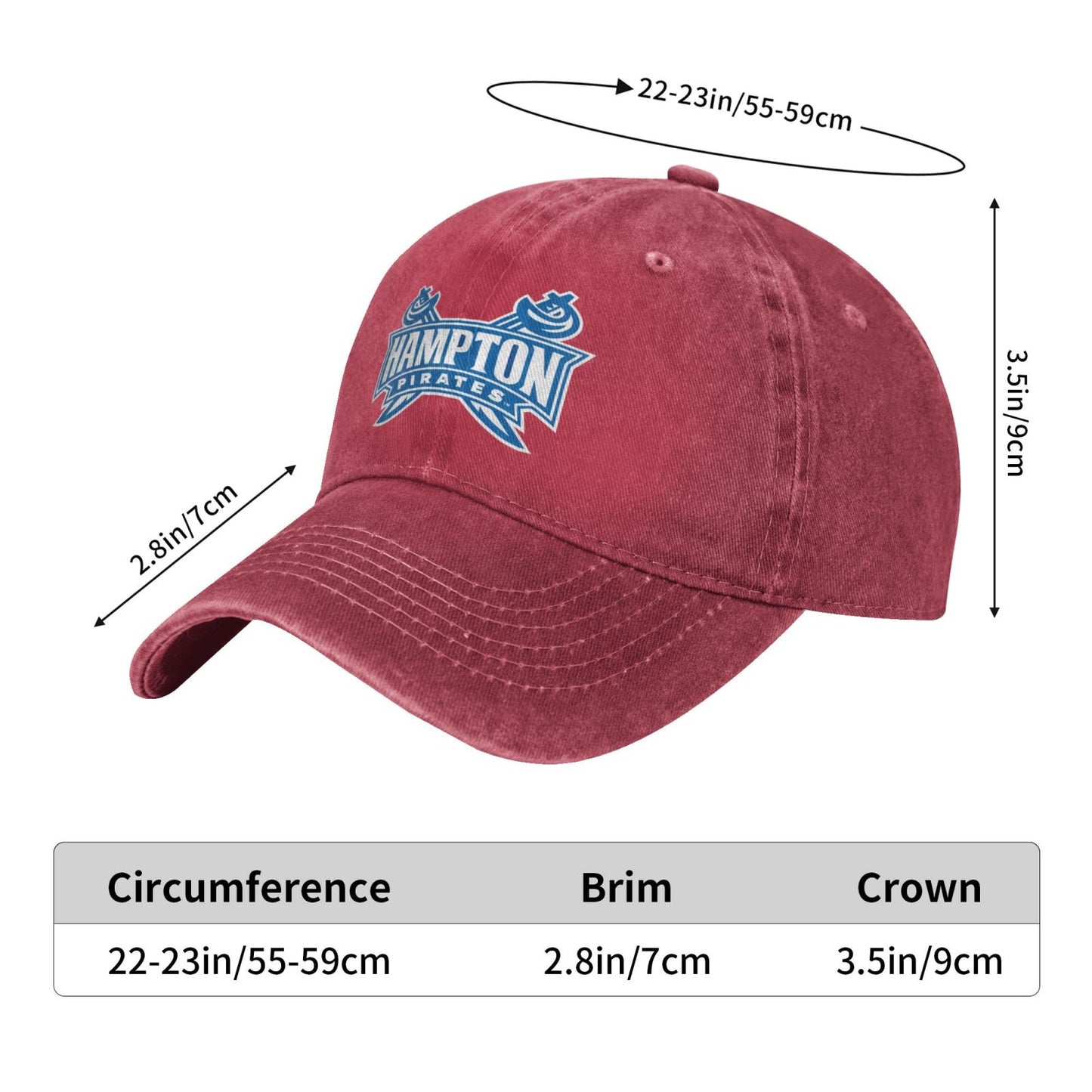 Hampton Printed unisex baseball cap outdoor hats adjustable cap trucker gift hat