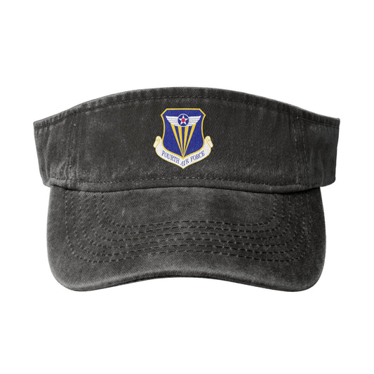 Fourth Air Force-Emblem Printing adjustable Empty Top Baseball Sun Cap unisex outdoor sport hat veterans gift