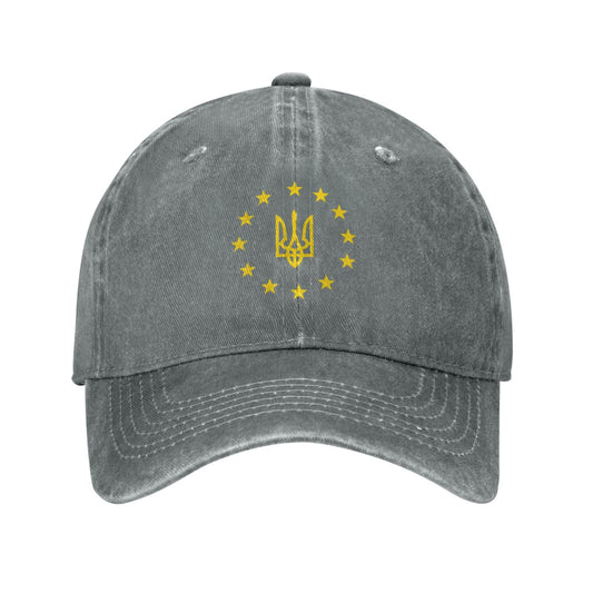 Ukrainian Flag Trident Ukraine Flag Printing unisex baseball cap adjustable hats Outdoor leisure hat trucker cap
