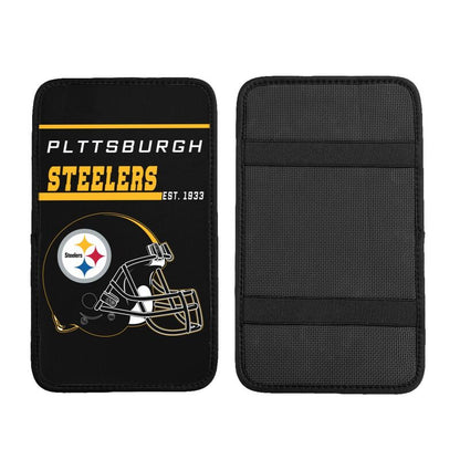 Pittsburgh Steelers Print car armrest box cushion armrest protective cover