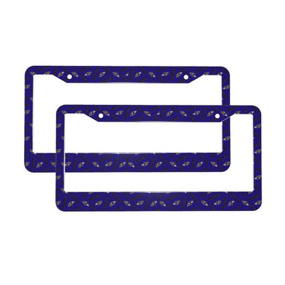 Baltimore Ravens Print front rear license plate holder circular hole license plate holder (one pair)