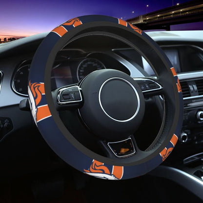 Denver Broncos 2 Printed breathable elastic steering wheel protective cover