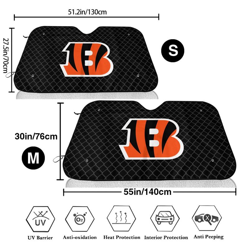 Cincinnati Bengals Print Car windshield sunshades is suitable front Car windshield sunshades