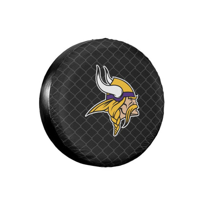 Minnesota VikingsGrid background car tire waterproof dustproof protective cover