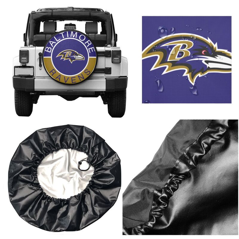 Baltimore Ravens Printed tire protection cover car spare tire dust protection covers