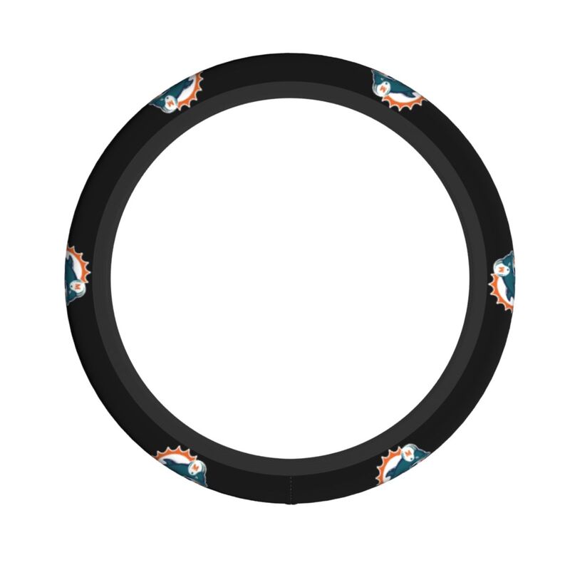 Miami Dolphins Printed breathable elastic steering wheel cover anti slip cover