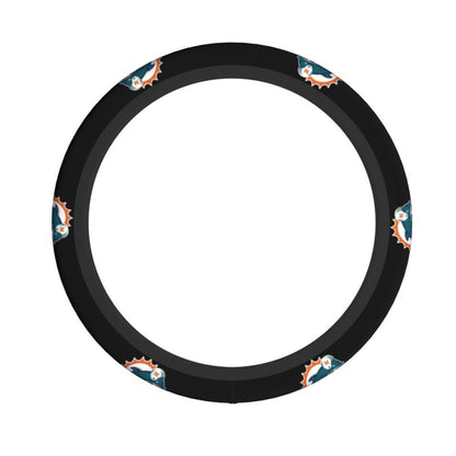 Miami Dolphins Printed breathable elastic steering wheel cover anti slip cover
