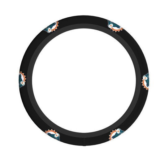 Miami Dolphins Printed breathable elastic steering wheel cover anti slip cover