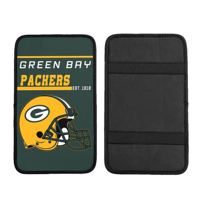 Green Bay Packers Print car armrest box cushion armrest protective cover