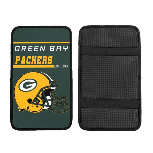 Green Bay Packers Print car armrest box cushion armrest protective cover