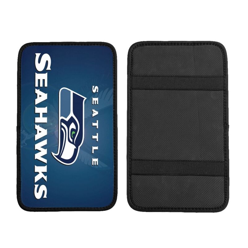Car armrest box pad Seattle Seahawks 5 Printed center armrest box pad protective pad