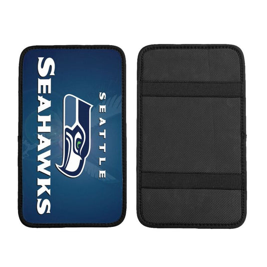 Car armrest box pad Seattle Seahawks 5 Printed center armrest box pad protective pad