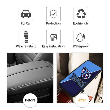 Car armrest box pad Tennessee Titans Printed central armrest box pad anti slip pad