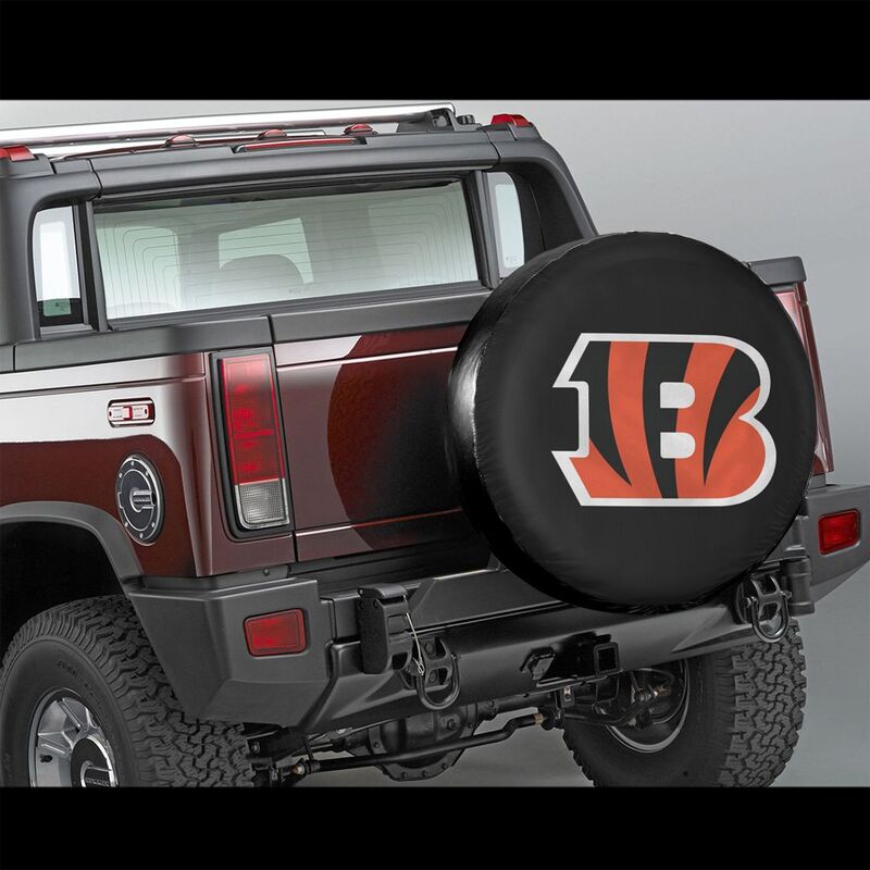 Cincinnati Bengals 2 car dustproof sunscreen tyre protective cover Tyre protective cover