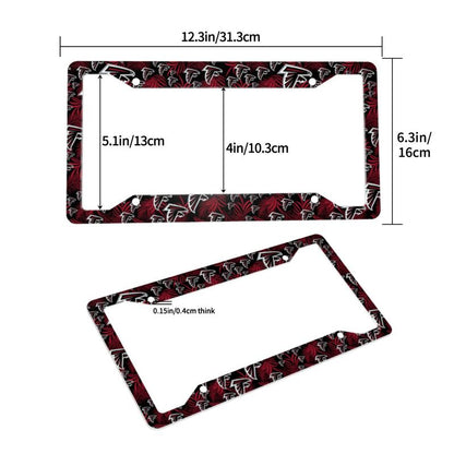 Atlanta Falcons Print Car license plate frame four hole license plate holder (one pair)