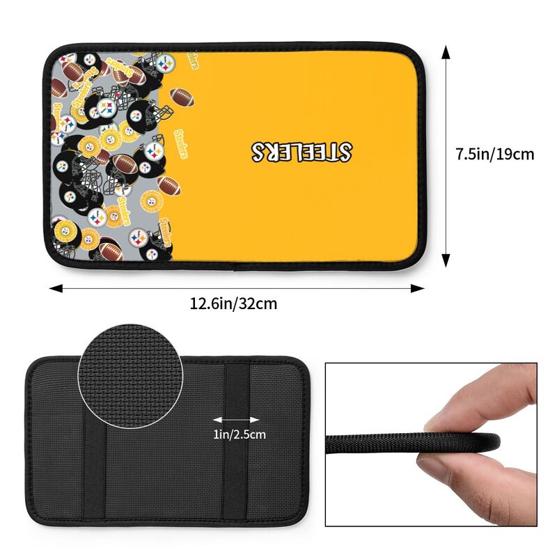 Pittsburgh Steelers print Car center console armrest pad car armrest protective cover