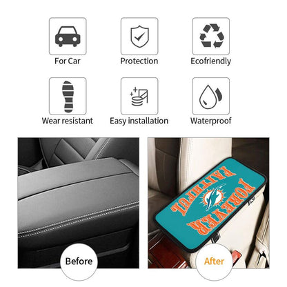 Miami Dolphins Print car armrest box cover armrest protective cover