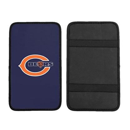 Car armrest box pad Chicago Bears 3 Printed central armrest box cushion protective pad