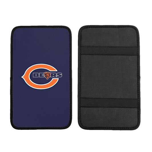 Car armrest box pad Chicago Bears 3 Printed central armrest box cushion protective pad