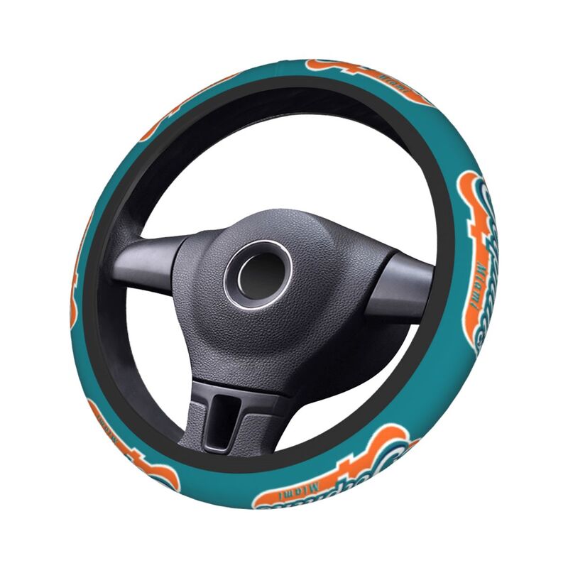 Miami Dolphins Printed car protective cover elastic steering wheel cover