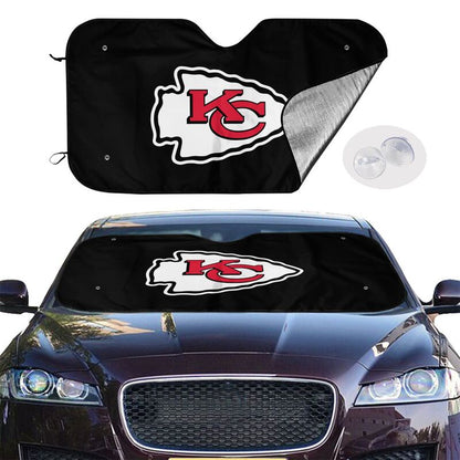 Kansas City Chiefs Print Car windshield sunshades is suitable for front Car windshield sunshades