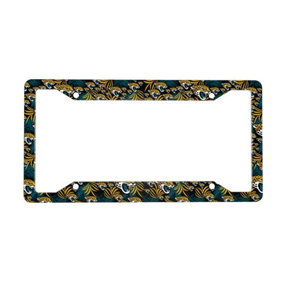 Jacksonville Jaguars Print Car license plate frame four hole license plate holder (one pair)