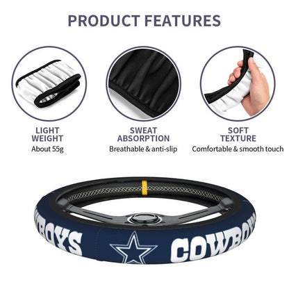 Dallas Cowboys 6 Printed elastic steering wheel cover anti slip breathable