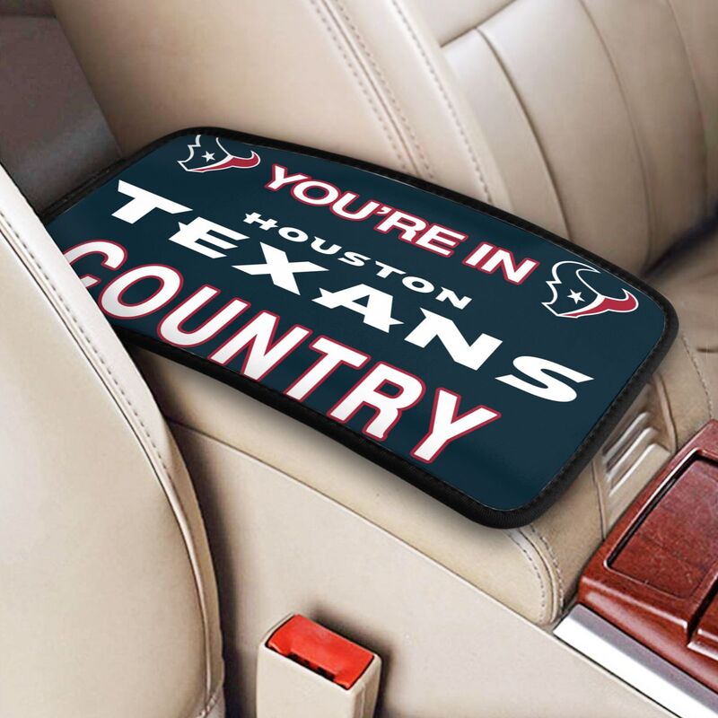 Houston Texans Printed car armrest box pad elbow support pad